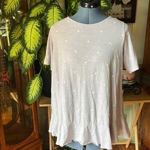 Easel Lavender Polka Dot Women's Top